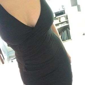 Black spaghetti strap dress